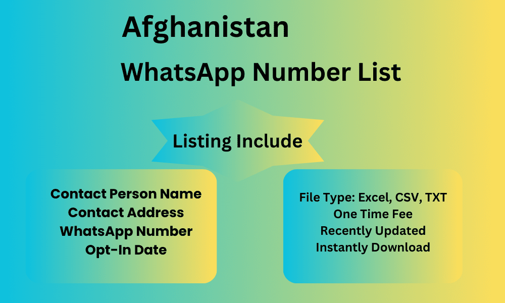 Afghanistan whatsapp number list