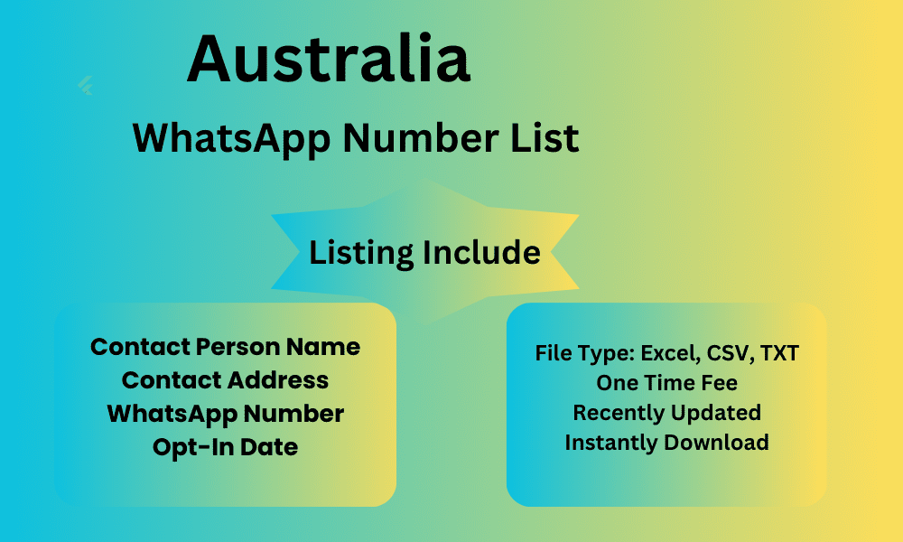 Australia whatsapp number list
