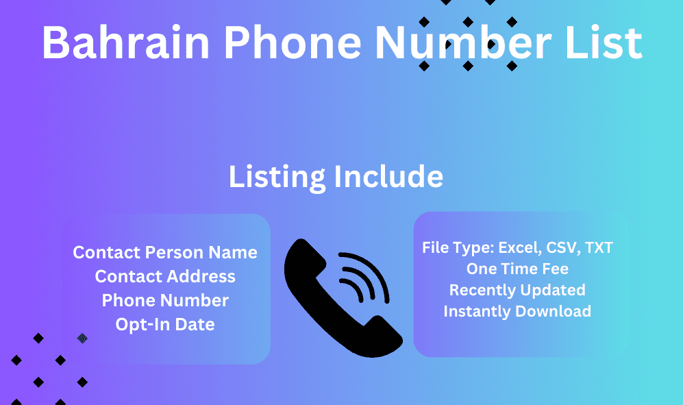 Bahrain phone number list