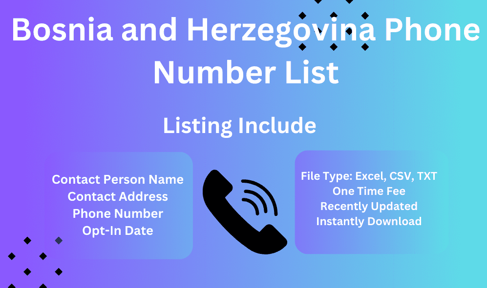 Bosnia and Herzegovina phone number list