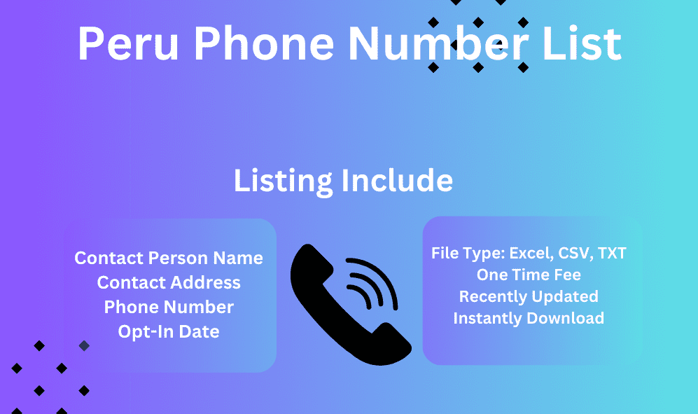 Peru phone number list