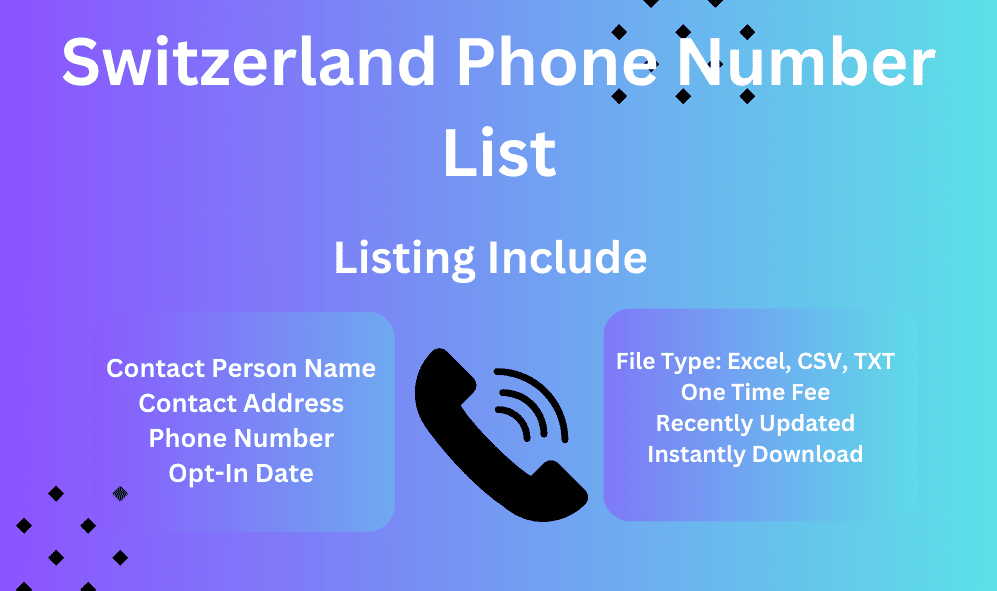 Switzerland phone number list