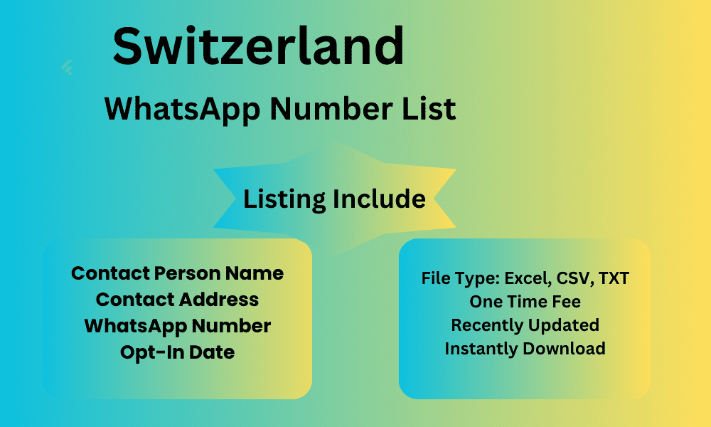 Switzerland whatsapp number list
