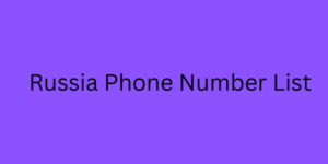 Russia Phone Number List